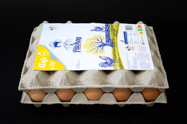 Boite 20 œufs Sol, Le Pitchou. Les poules sont élevées au sol - Le Dépôt Gardois